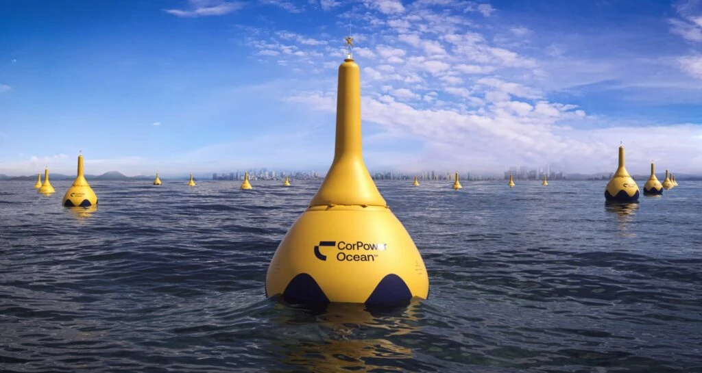 Gambar instalasi Cor Power Ocean, turbin gelombang laut untuk energi terbarukan