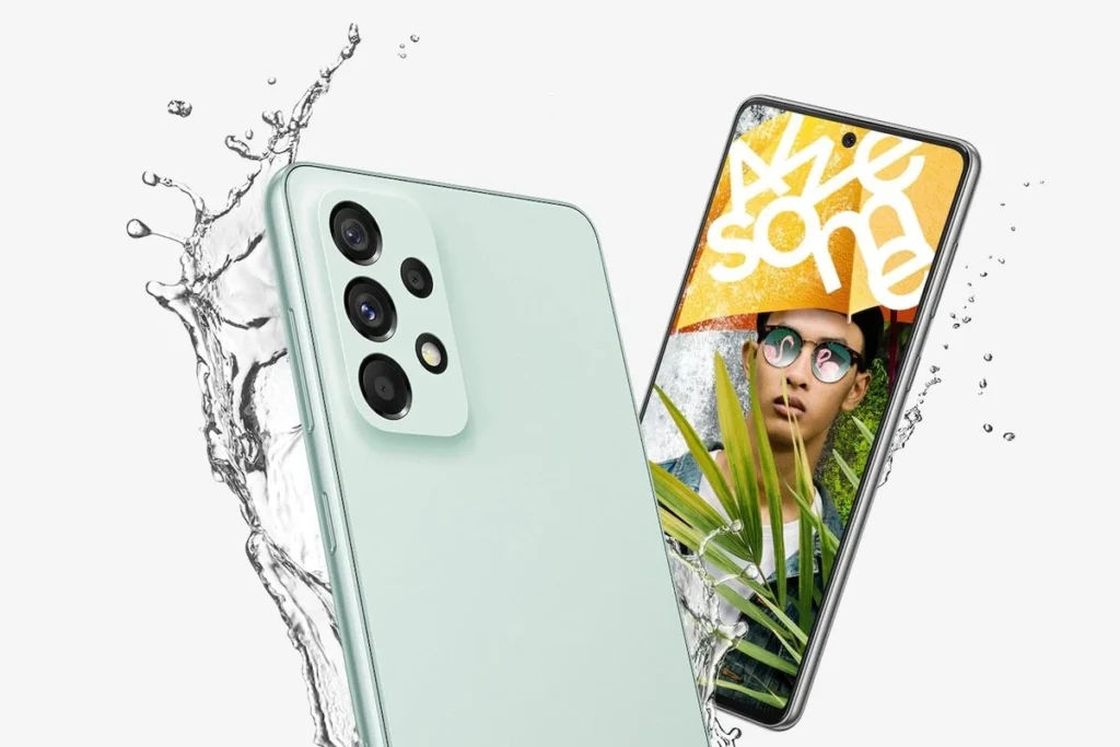 Desain Samsung Galaxy A77 dengan frame metal premium