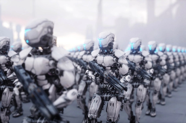 China melakukan uji coba robot yang memiliki kemampuan menembak dalam pengujian militer berbasis AI di lapangan latihan