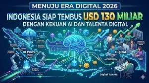 AI sebagai mesin ekonomi baru Indonesia dengan jaringan digital di seluruh wilayah